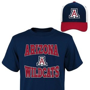 NCAA Youth Boys Short Sleeve Tee and Hat Set